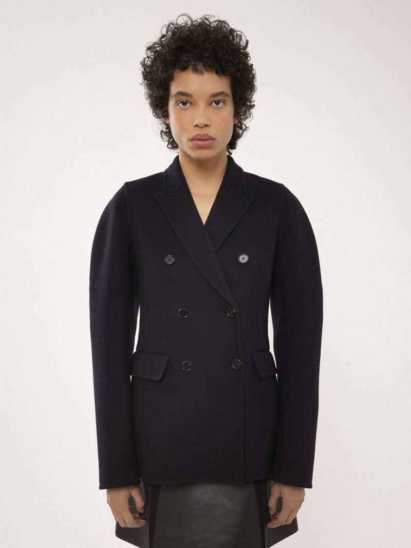 Chloe Double-breasted Jassen Zwart | CHE-SR13776