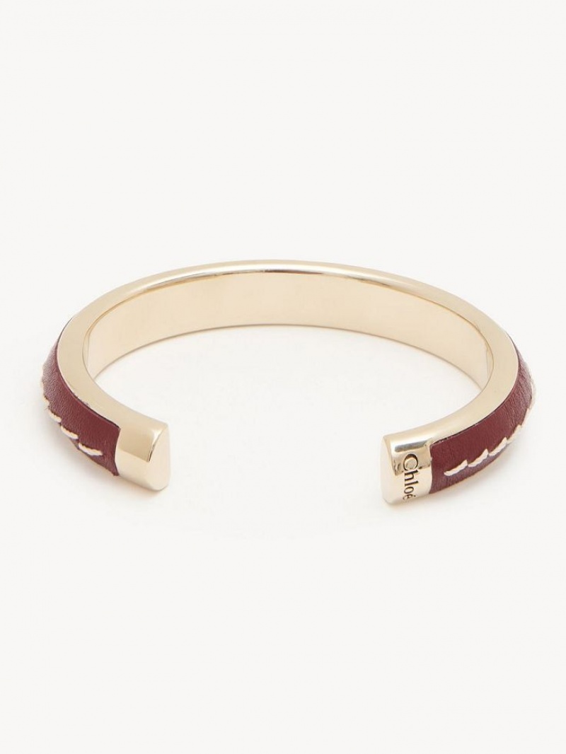 Chloe Edith Cuff Armbanden Bordeaux | CHE-SR14397