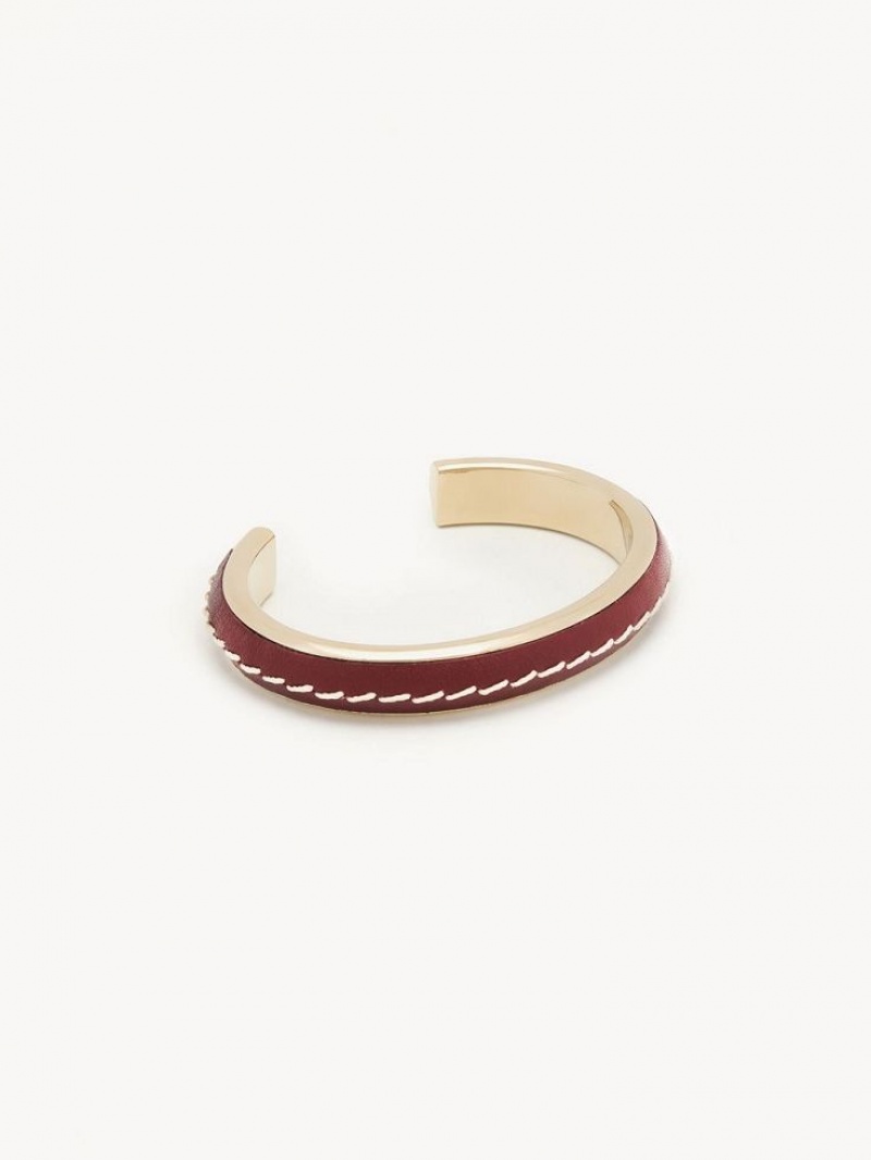 Chloe Edith Cuff Armbanden Bordeaux | CHE-SR14397