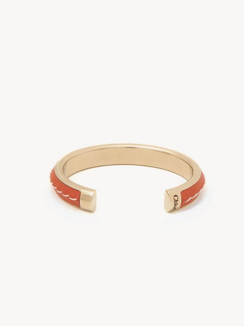 Chloe Edith Cuff Armbanden Dieprood Oranje | CHE-SR14360