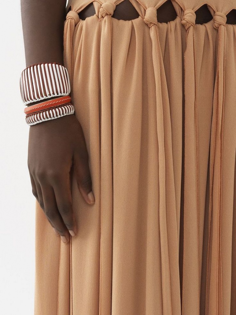 Chloe Edith Cuff Armbanden Dieprood Oranje | CHE-SR14360