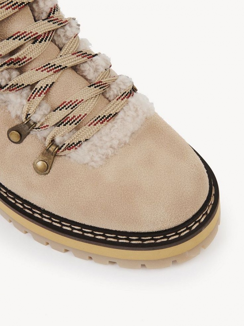 Chloe Eileen Enkellaarzen Beige | CHE-SR14862