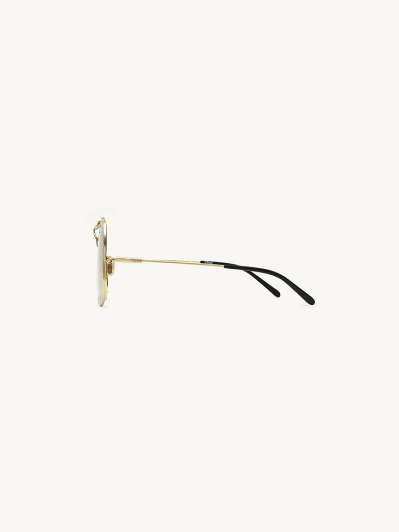 Chloe Elys Zonnebril Goud Grijs | CHE-SR14512