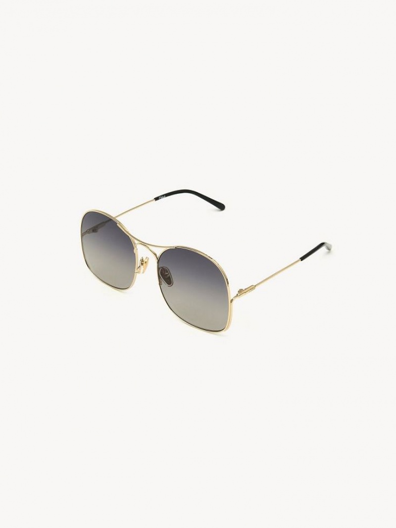 Chloe Elys Zonnebril Goud Grijs | CHE-SR14512