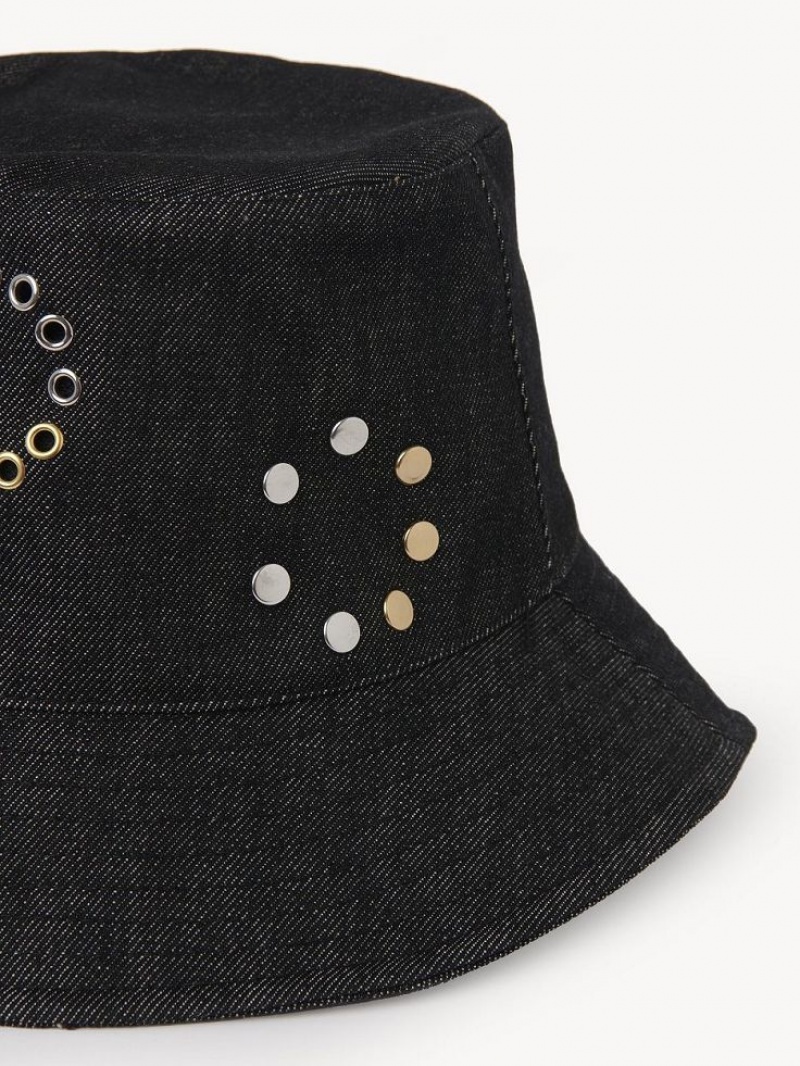 Chloe Eyelet Hoeden Zwart | CHE-SR14499