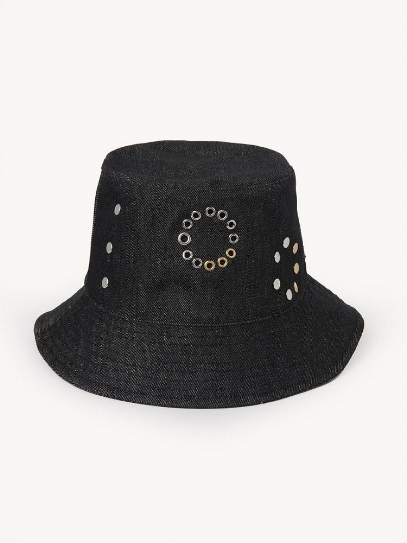 Chloe Eyelet Hoeden Zwart | CHE-SR14499