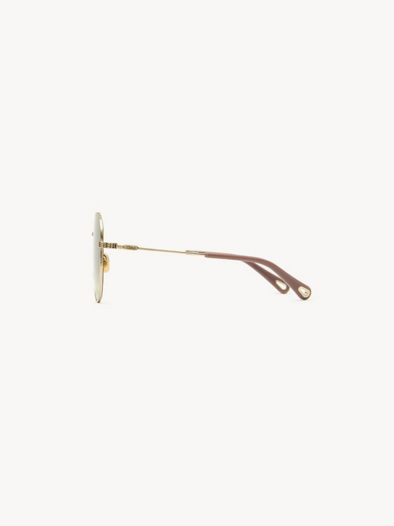Chloe Faith Zonnebril Goud Bruin | CHE-SR14568