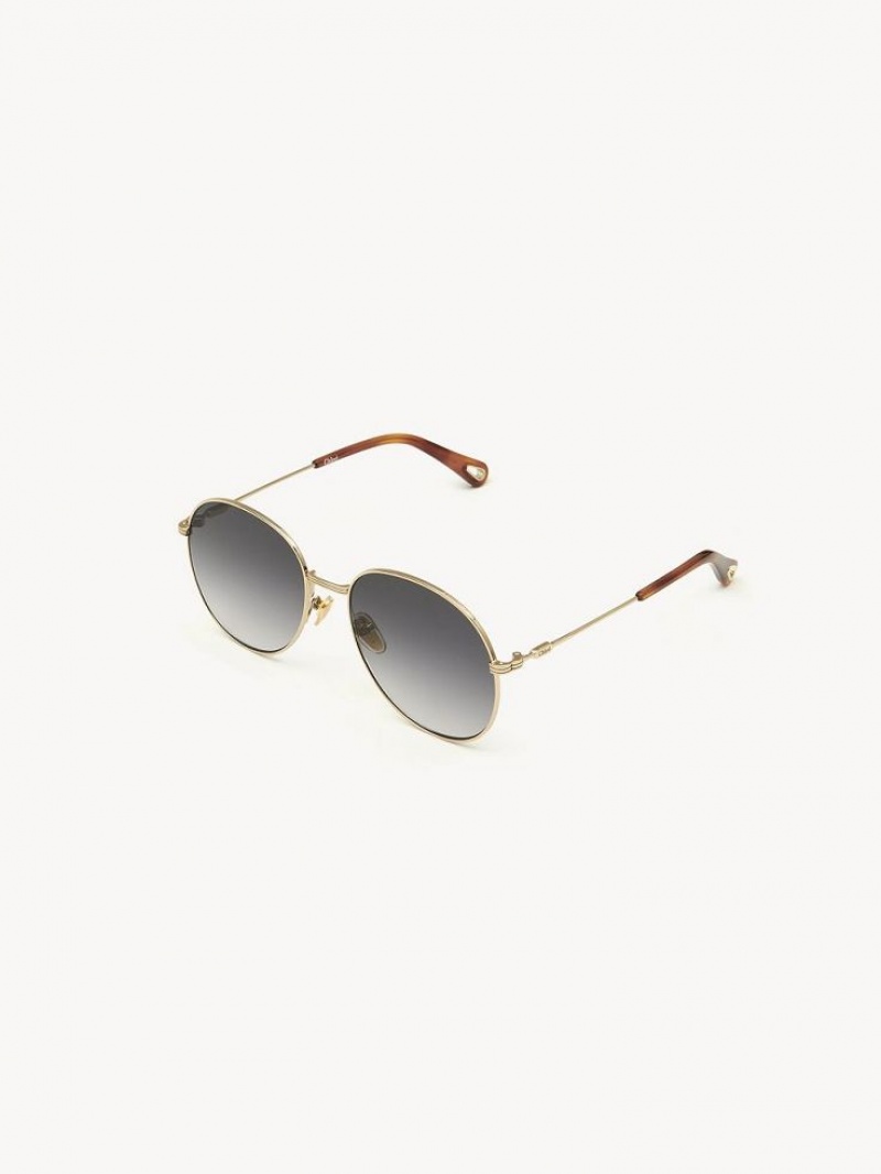 Chloe Faith Zonnebril Goud Grijs | CHE-SR14510