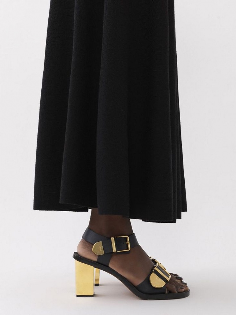 Chloe Flared Maxi Jurk Gekleurd Bruin | CHE-SR13849