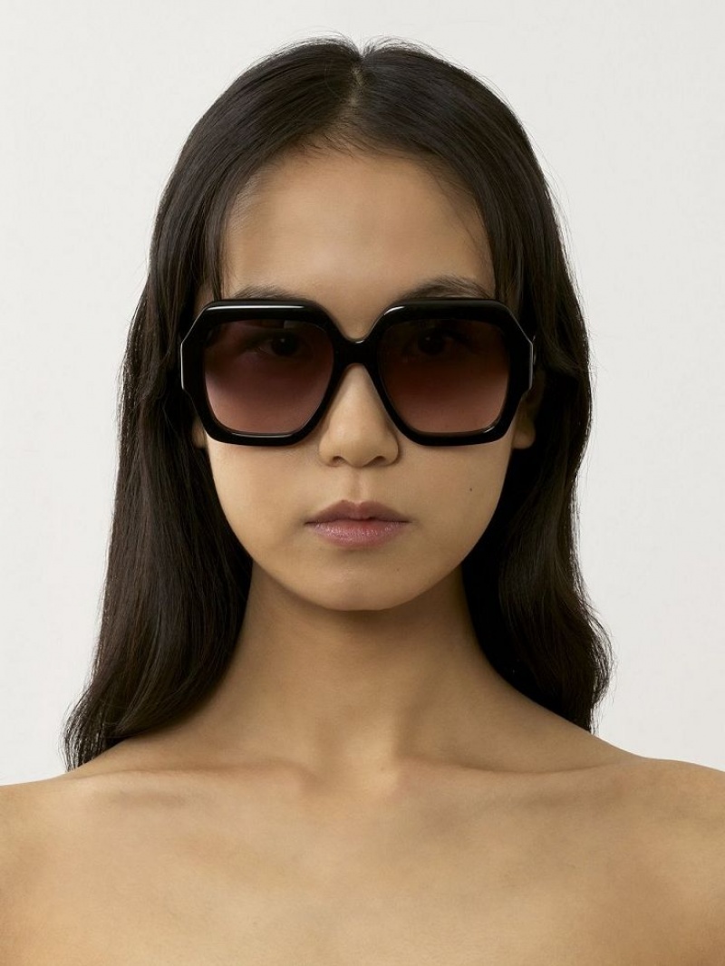 Chloe Gayia Zonnebril Zwart | CHE-SR14570