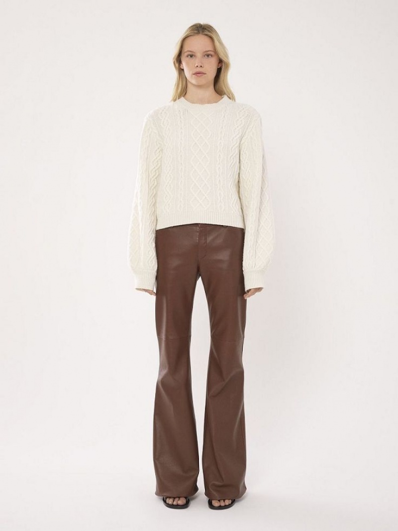 Chloe Generous Cable-knit Gebreide Kleding Wit | CHE-SR13956