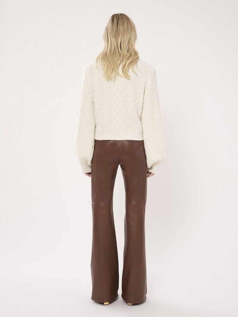 Chloe Generous Cable-knit Gebreide Kleding Wit | CHE-SR13956