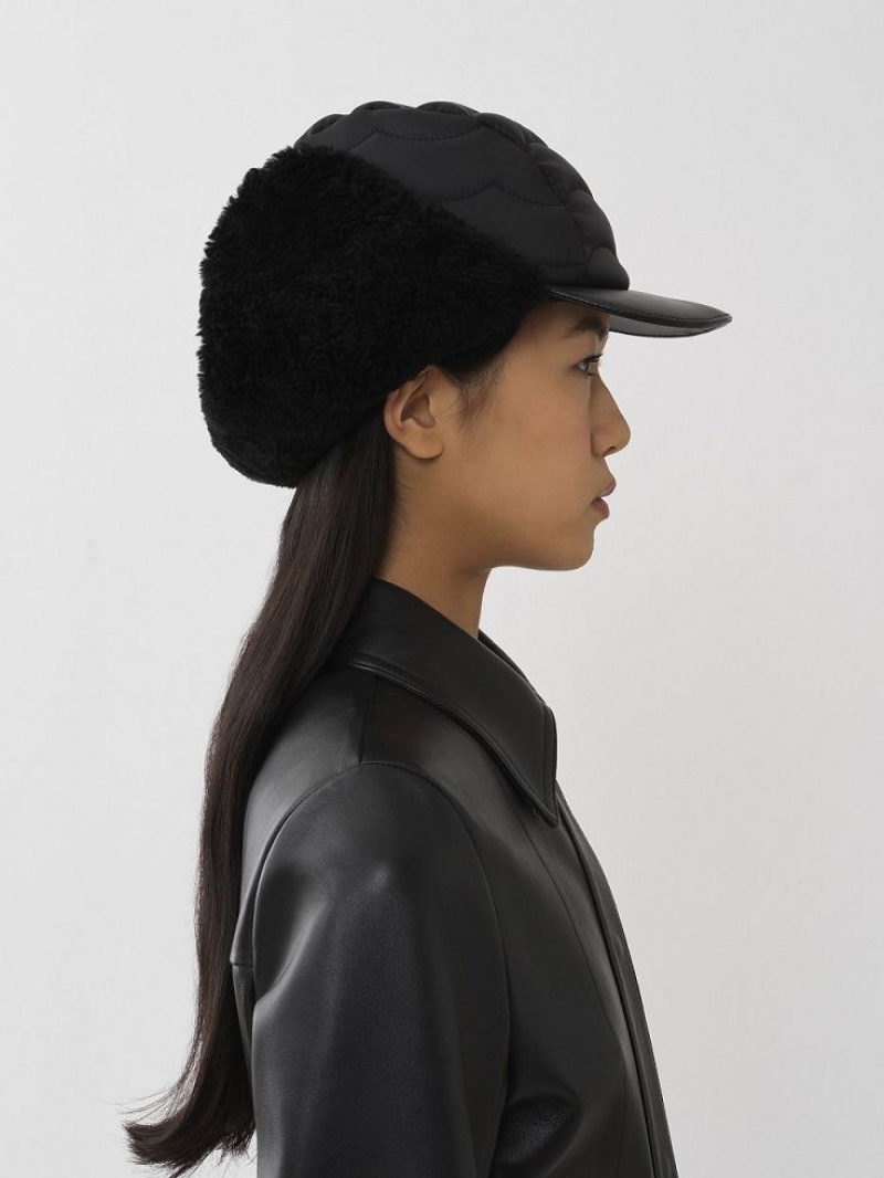 Chloe Gewatteerd Chapka Hoeden Zwart | CHE-SR14482