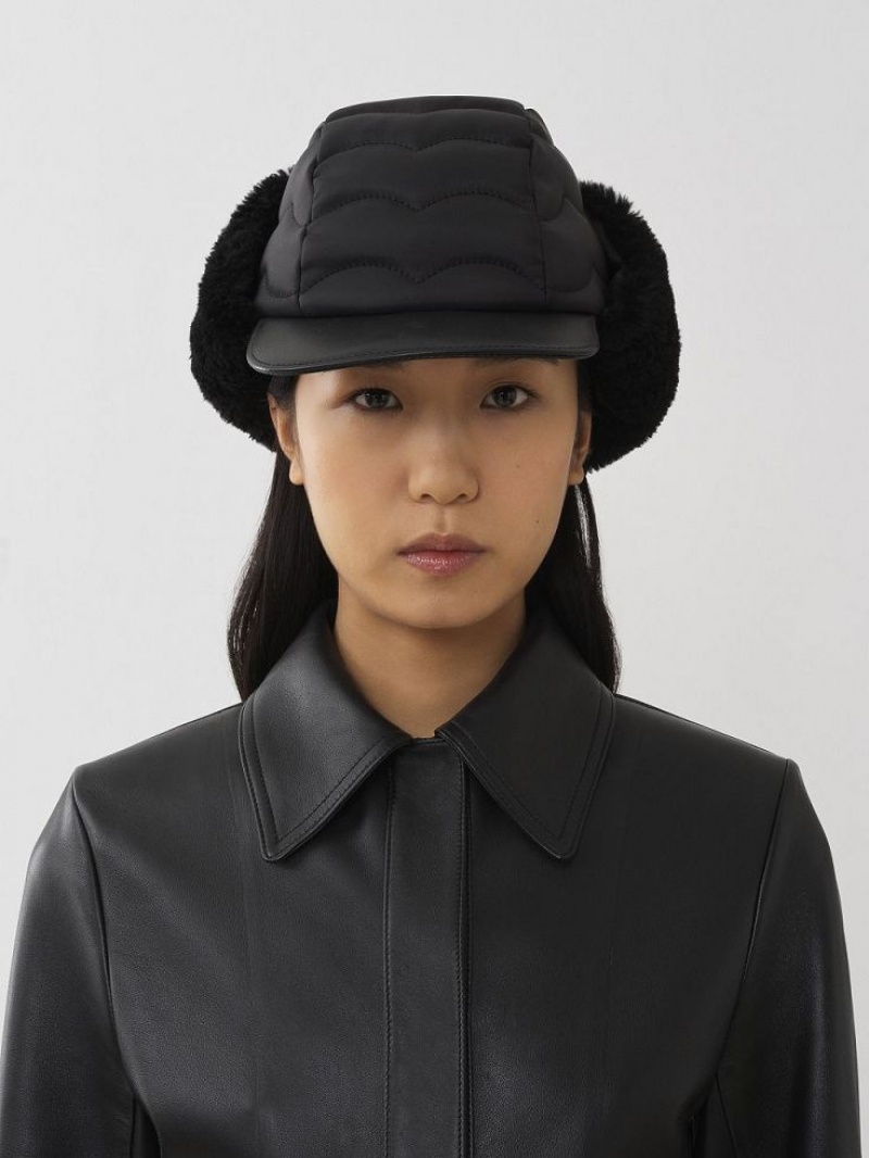 Chloe Gewatteerd Chapka Hoeden Zwart | CHE-SR14482
