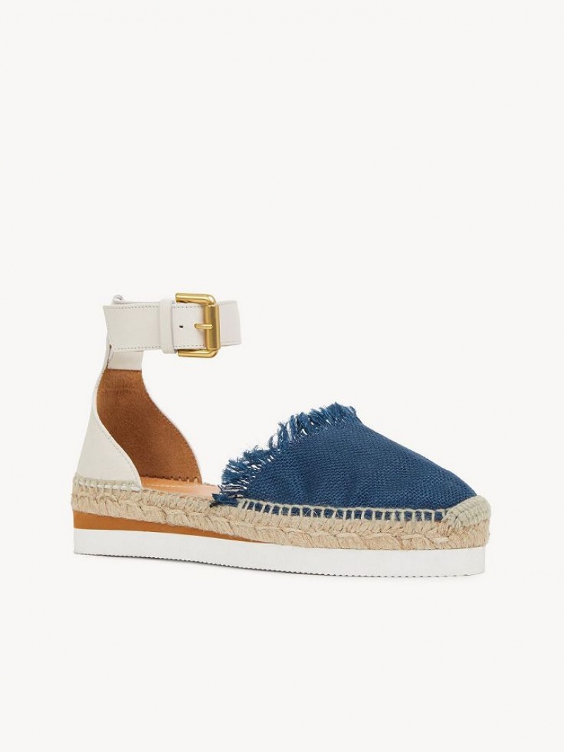 Chloe Glyn Espadrilles Sandalen Diepblauw | CHE-SR14819