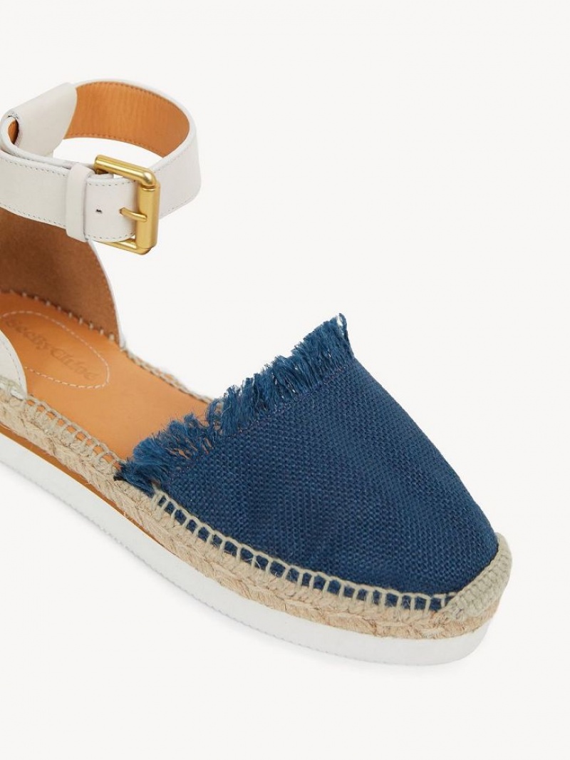Chloe Glyn Espadrilles Sandalen Diepblauw | CHE-SR14819