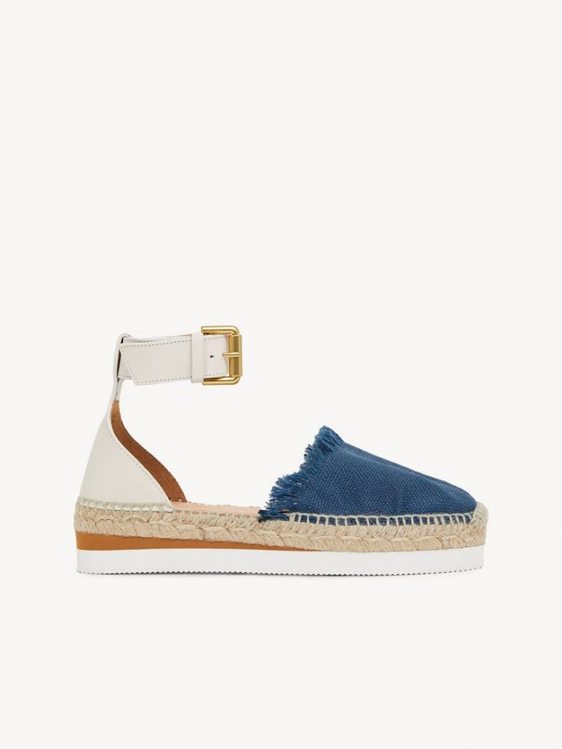 Chloe Glyn Espadrilles Sandalen Diepblauw | CHE-SR14819