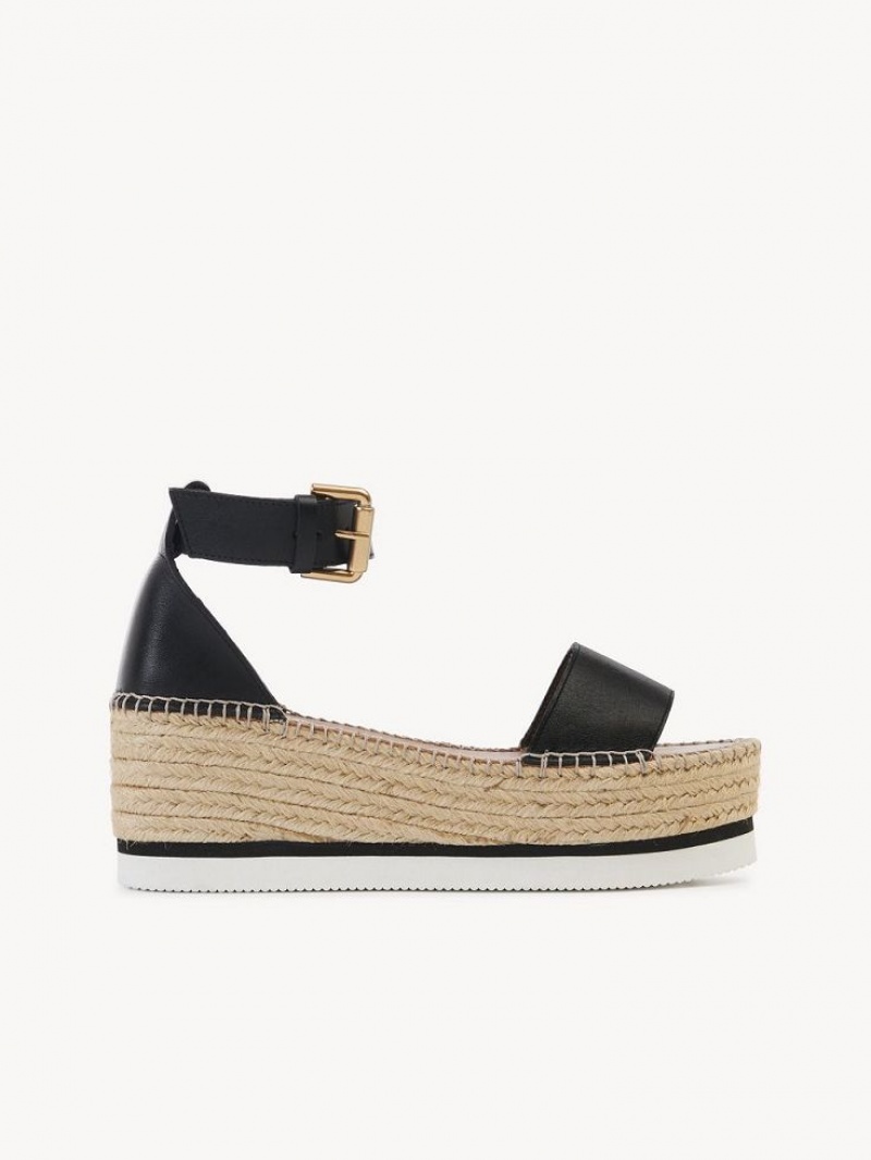 Chloe Glyn Espadrilles Sandalen Zwart | CHE-SR14836
