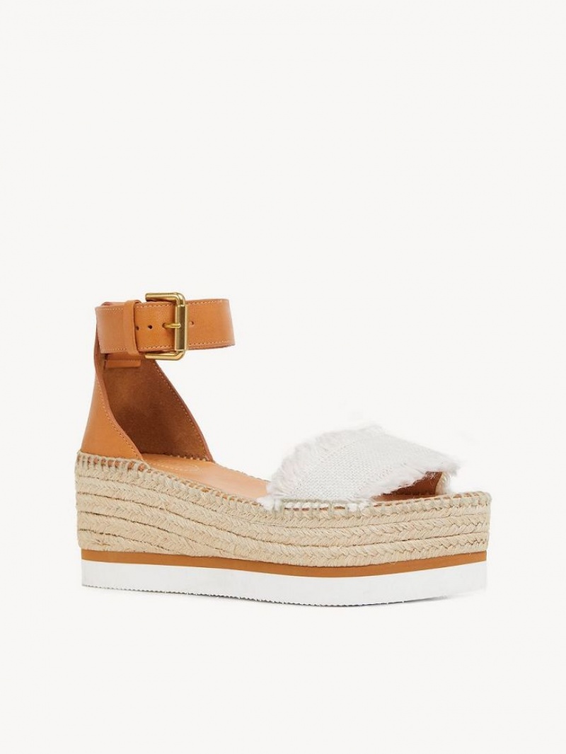 Chloe Glyn Platform Sandalen Wit | CHE-SR14826