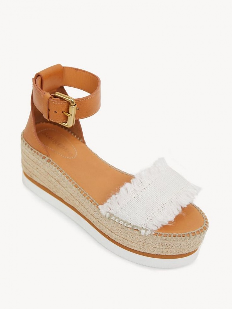 Chloe Glyn Platform Sandalen Wit | CHE-SR14826