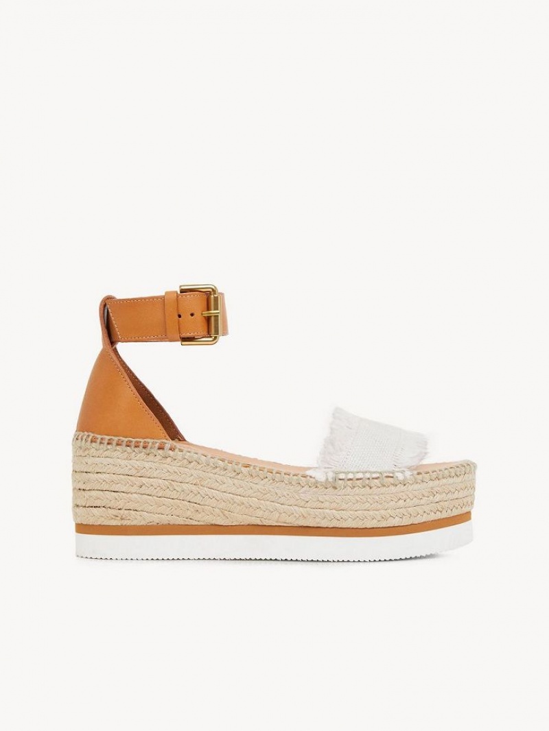 Chloe Glyn Platform Sandalen Wit | CHE-SR14826