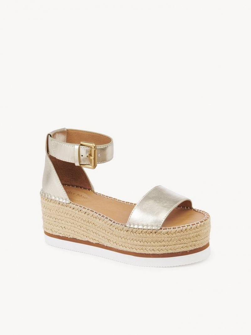 Chloe Glyn Platform Sandalen Zilver | CHE-SR14835