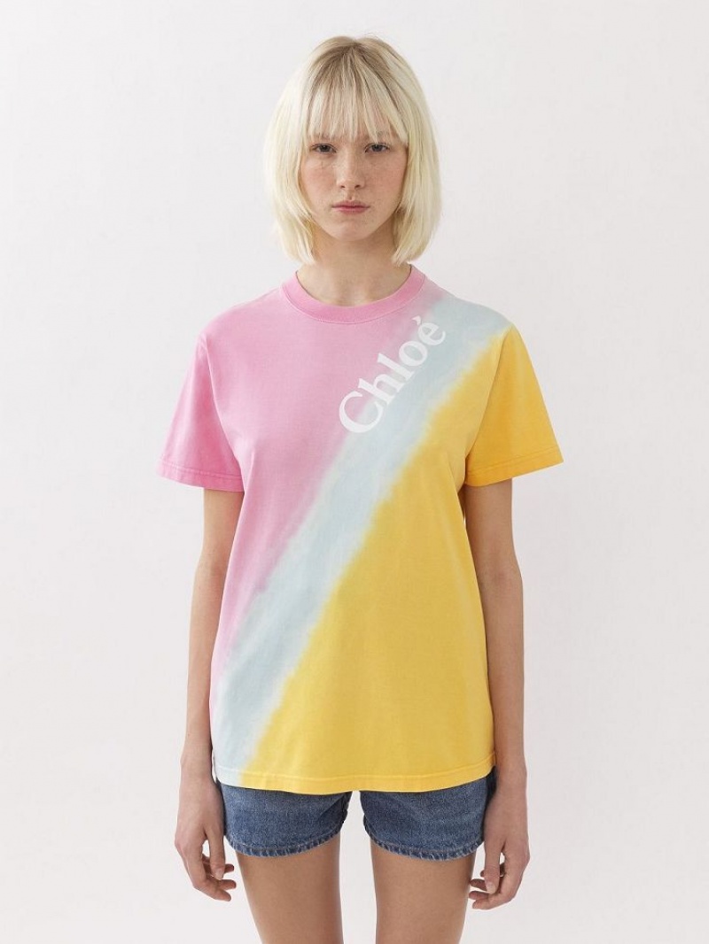 Chloe Grafische Topjes Gekleurd Roze | CHE-SR13895