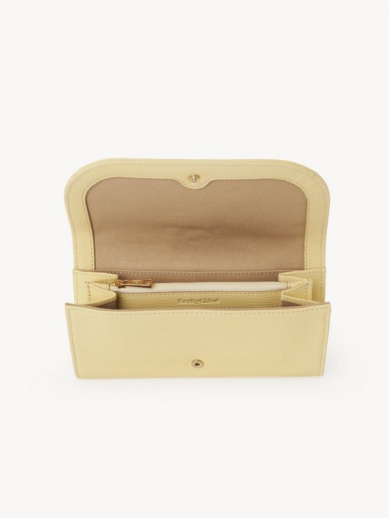 Chloe Hana Grote Portefeuille Geel | CHE-SR14919