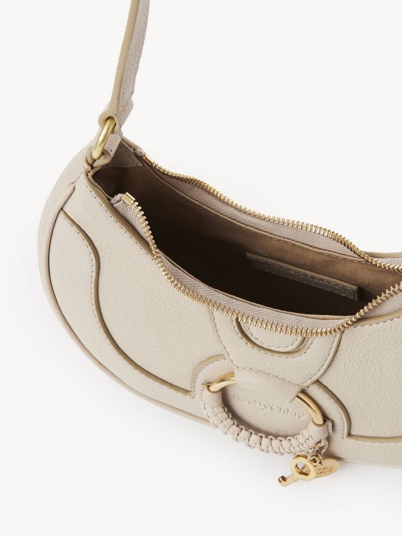 Chloe Hana Half Moon Schoudertassen Beige | CHE-SR14662