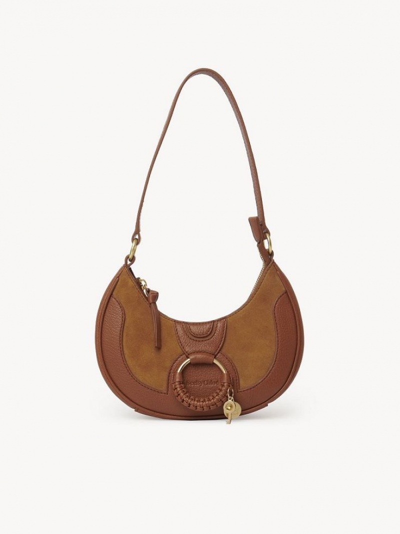 Chloe Hana Half Moon Schoudertassen Bruin | CHE-SR14659