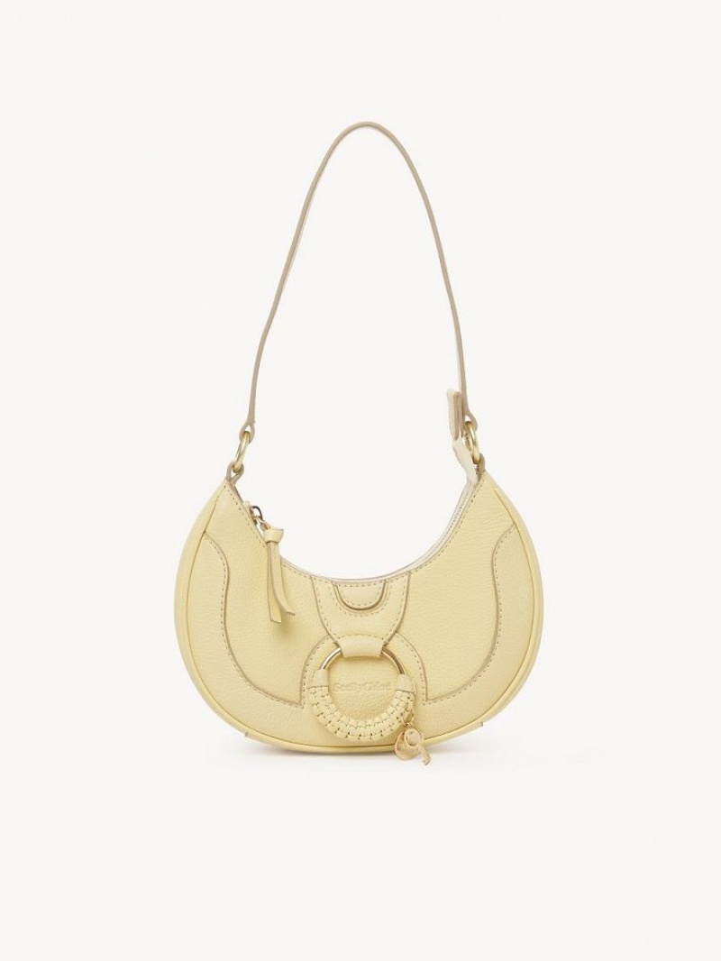 Chloe Hana Half Moon Schoudertassen Geel | CHE-SR14661