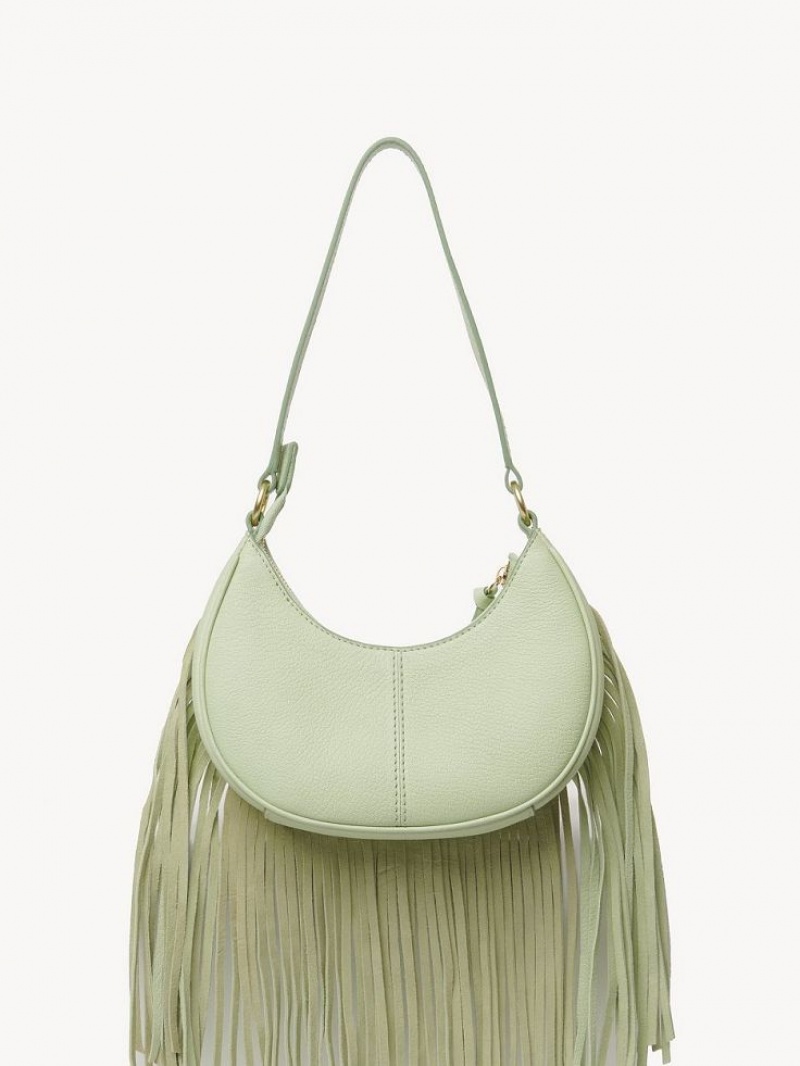 Chloe Hana Half Moon Schoudertassen Groen | CHE-SR14660