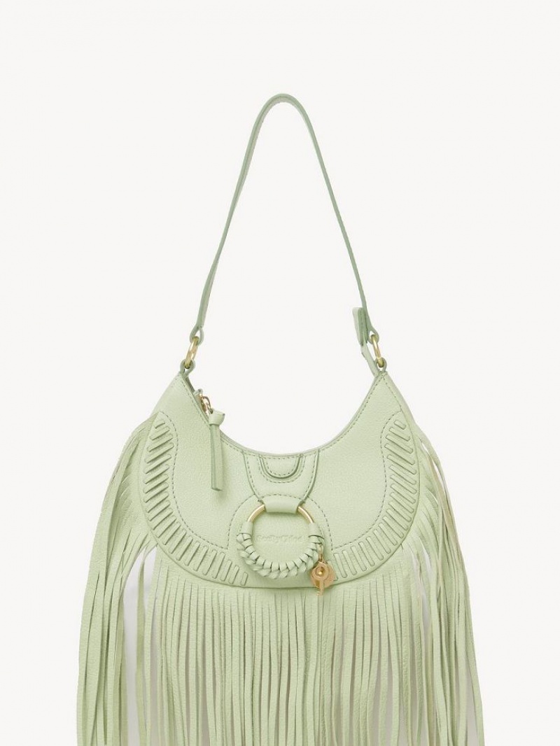 Chloe Hana Half Moon Schoudertassen Groen | CHE-SR14660
