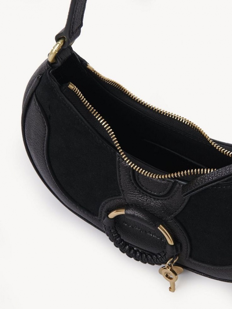 Chloe Hana Half Moon Schoudertassen Zwart | CHE-SR14623