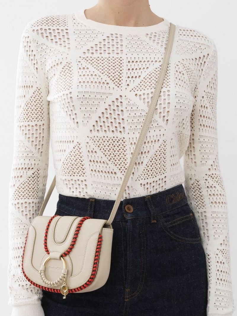 Chloe Hana Mini Schoudertassen Beige | CHE-SR14646