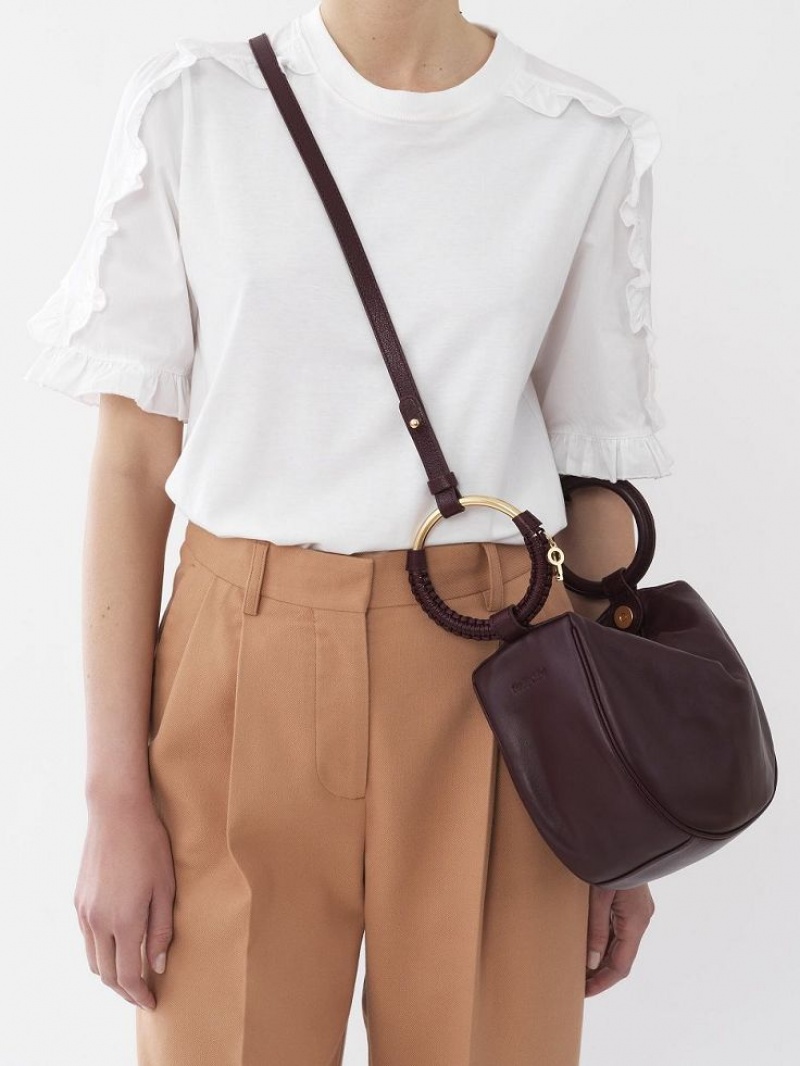 Chloe Hana Wristlet Mini Tassen Bordeaux | CHE-SR14772