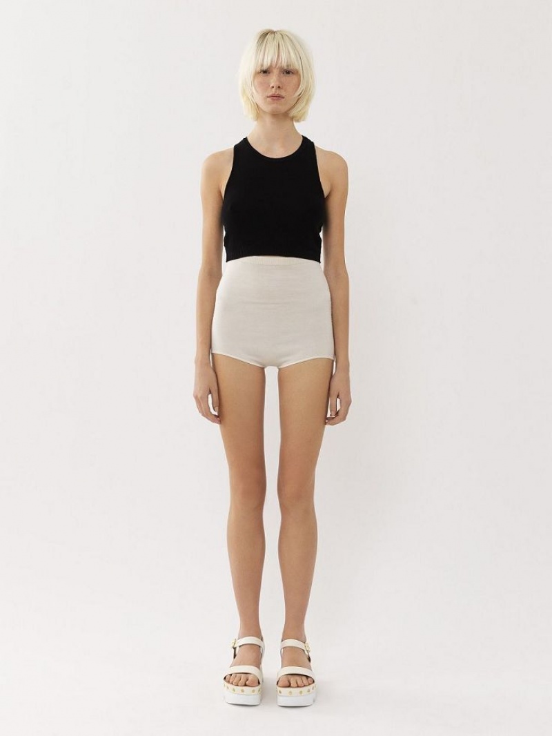 Chloe High-waisted Mini Shorts Gebreide Kleding Wit | CHE-SR13923
