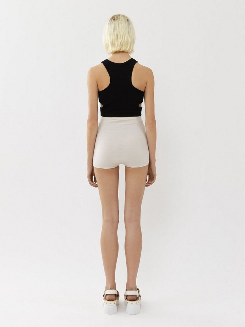 Chloe High-waisted Mini Shorts Gebreide Kleding Wit | CHE-SR13923