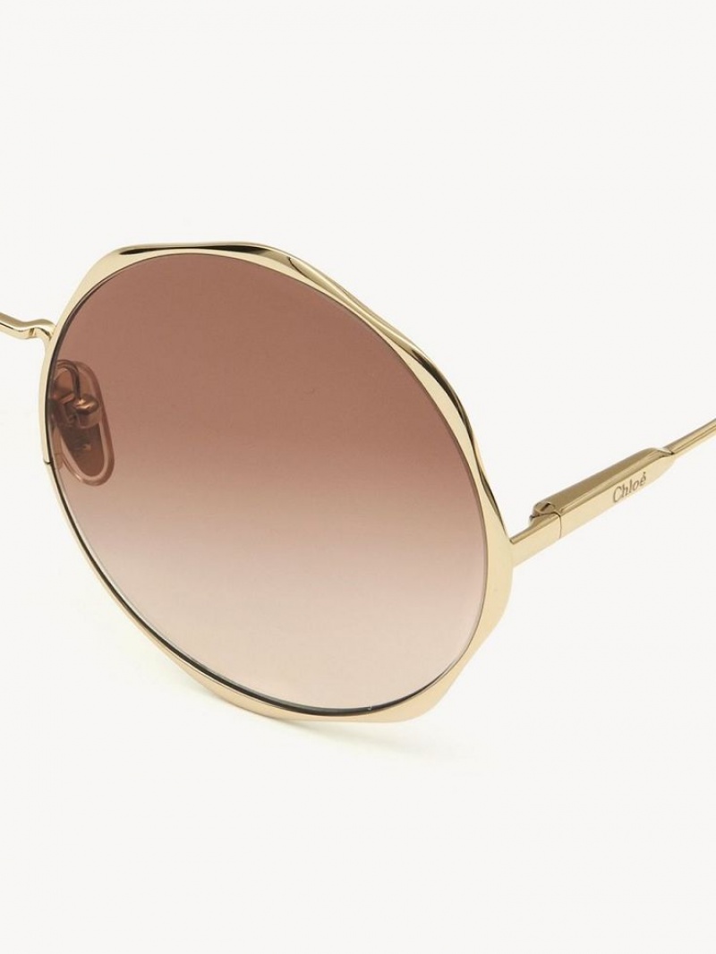 Chloe Honoré Zonnebril Goud Donkerrood | CHE-SR14563
