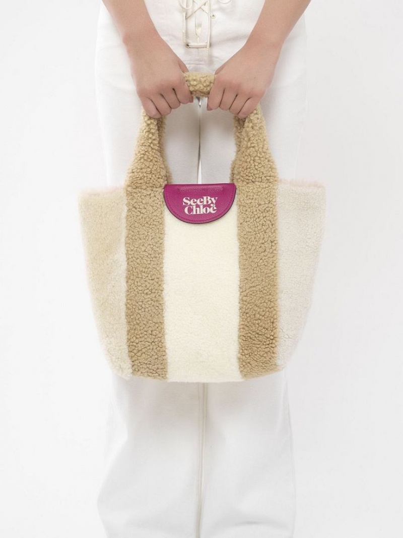 Chloe Huggy Tote Tassen Beige | CHE-SR14698