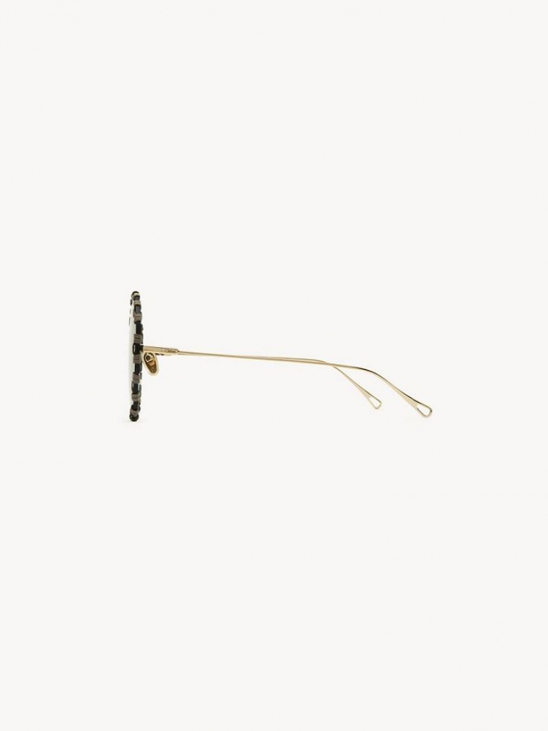 Chloe Idora Zonnebril Goud Bruin | CHE-SR14507