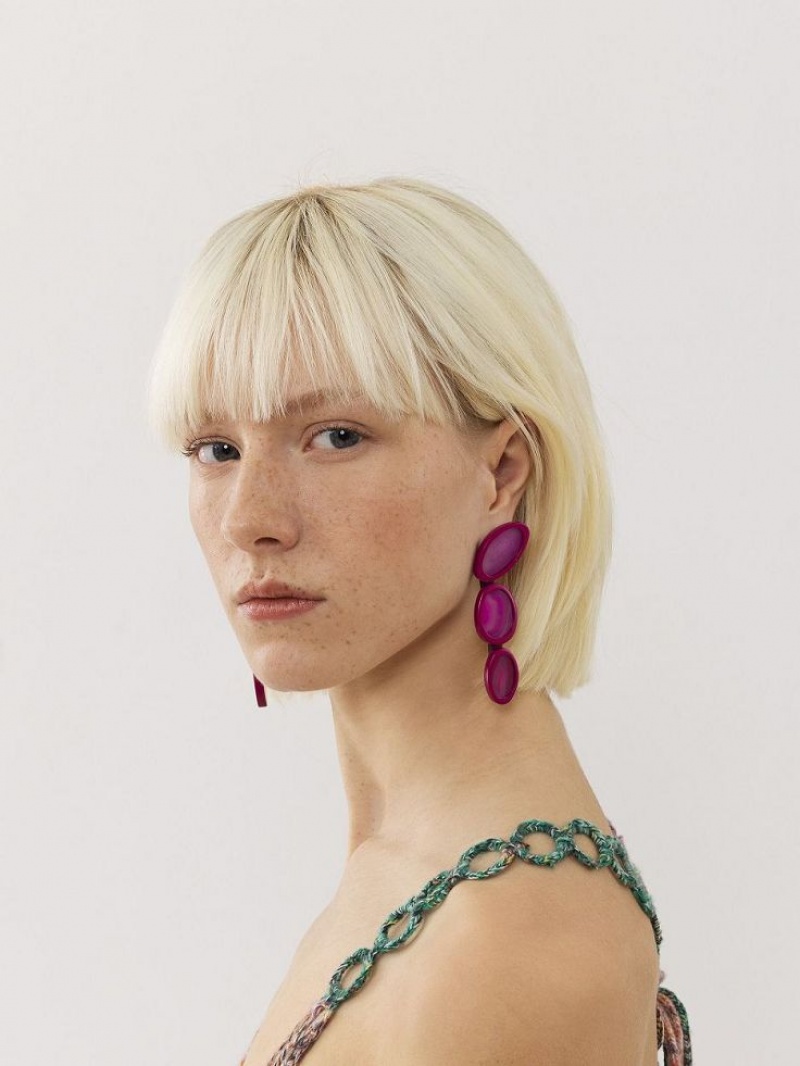 Chloe Jemma Oorbellen Fuchsie Paars | CHE-SR14396