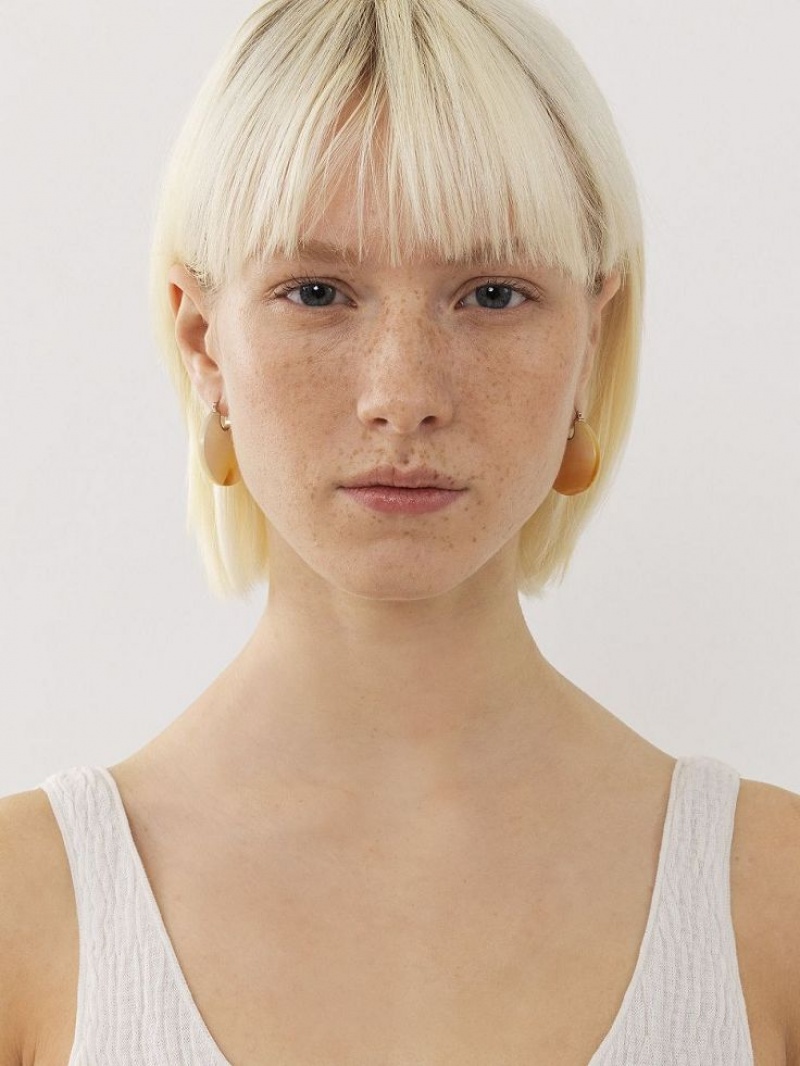Chloe Jemma Oorbellen Goud Wit | CHE-SR14419