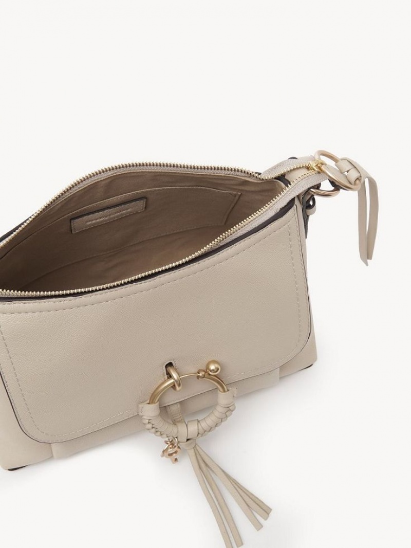 Chloe Joan Small Schoudertassen Beige | CHE-SR14681