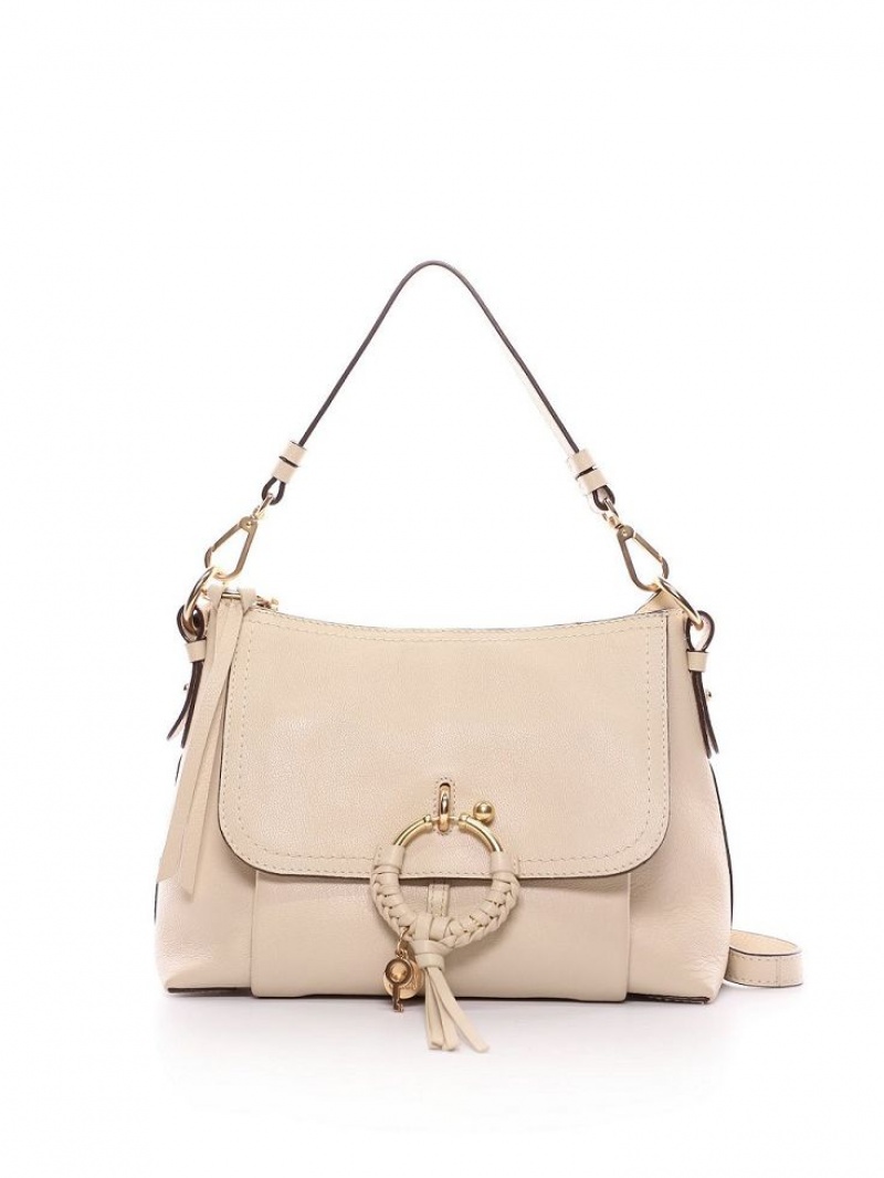 Chloe Joan Small Schoudertassen Beige | CHE-SR14681