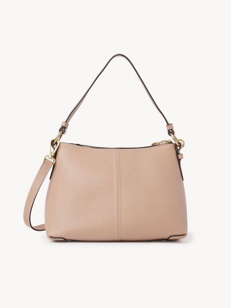 Chloe Joan Small Schoudertassen Koffie Roze | CHE-SR14697