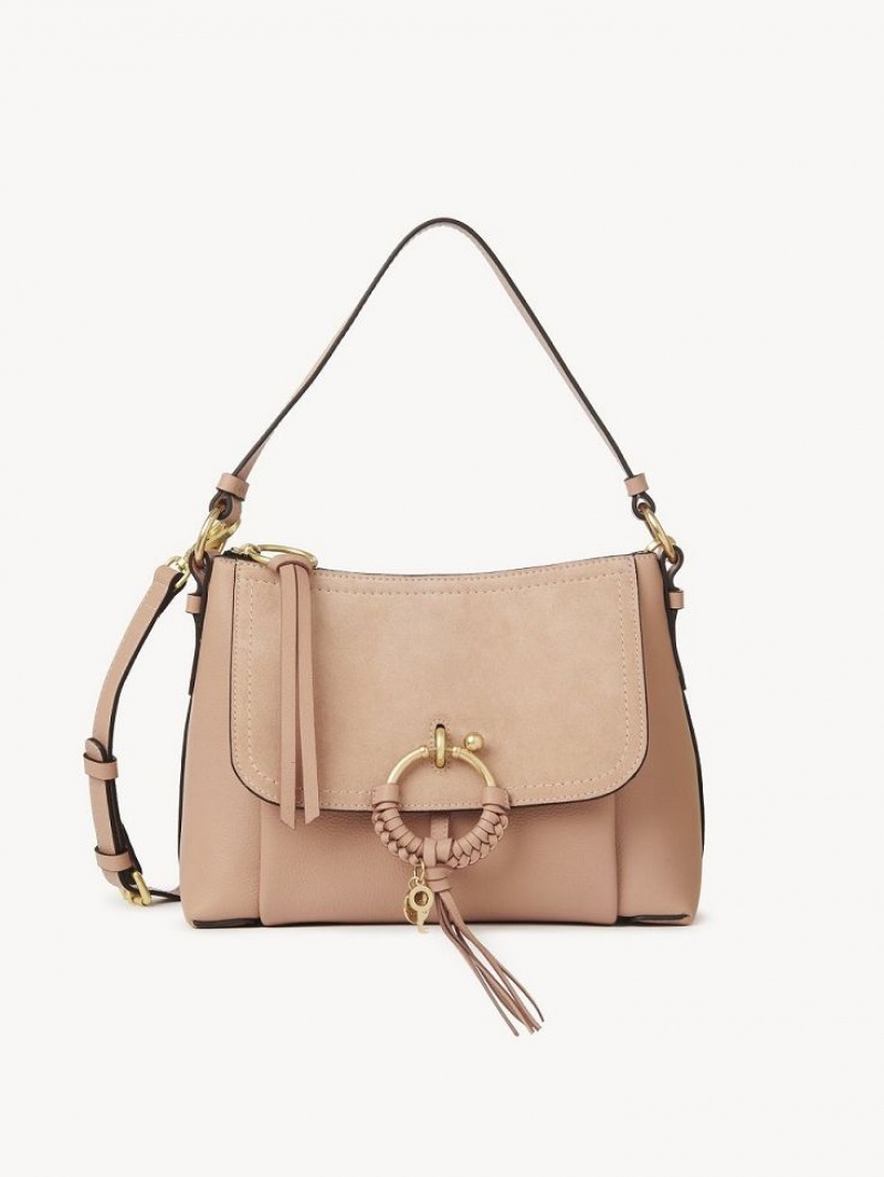 Chloe Joan Small Schoudertassen Koffie Roze | CHE-SR14697