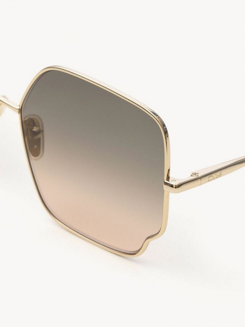 Chloe Joni Zonnebril Bruin Beige | CHE-SR14541