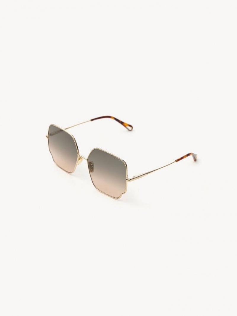 Chloe Joni Zonnebril Bruin Beige | CHE-SR14541