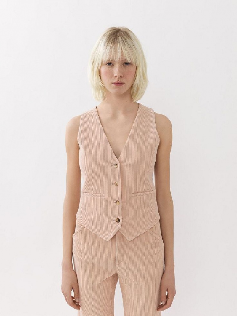 Chloe Klassieke Vest Jassen Roze | CHE-SR13805